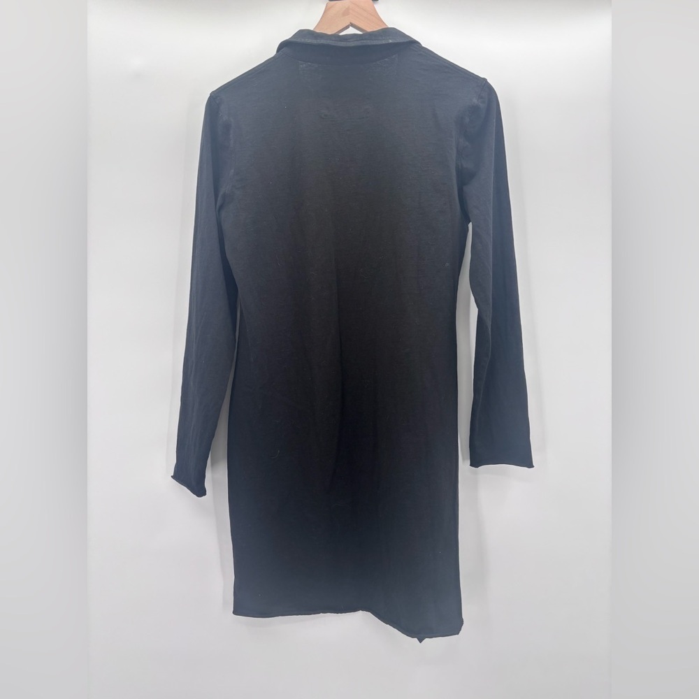 Frank & Eileen Nicole Popover Henley Dress Small In Black - Picture 4 of 8